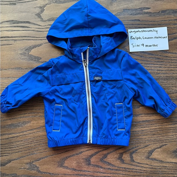 Ralph Lauren Blue Raincoat for Infants - Picture 1 of 1